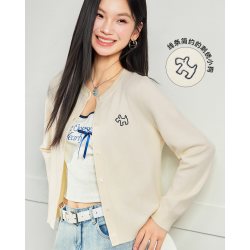 爱依服 2026秋季新款学院风针织开衫女圆领早秋穿搭百搭上衣