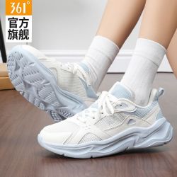361° 运动休闲防滑耐磨透气网面老爹鞋2026夏女士厚底增高慢跑步鞋