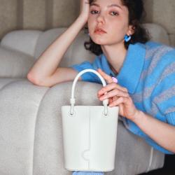 MUVA 手拎水桶包手提包斜挎包女高级感结婚包原创设计包
