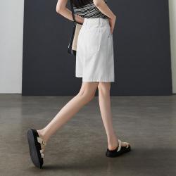 索菲丝尔 莱赛尔棉薄款A字短裤女2026夏季时尚百搭显瘦阔腿裤子