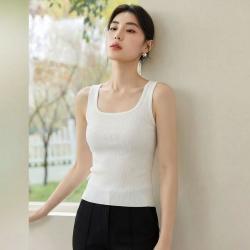 真维斯 薄款背心显瘦百搭女式背心修身气质无袖T恤上衣女