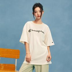 Champion 春夏男女同款 T恤休闲街头胶印草写logo短袖