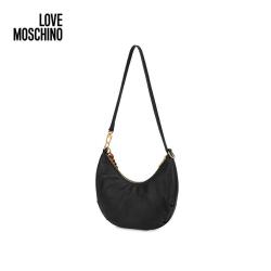 MOSCHINO 女士金属徽标吊饰单肩包