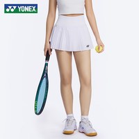 YONEX 运动短裙羽毛球服女防走光百褶网球裙透气羽毛球裙