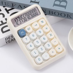韩具 计算机ins风女神同款网红款办公用品可爱创意小型便携办公简约个性小巧12位显数财务大按键大屏幕加宽