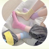 白糖年糕 袜子女白色冰冰袜春夏季薄款纯色冰丝jk天鹅绒 需要备注+任意搭配5双