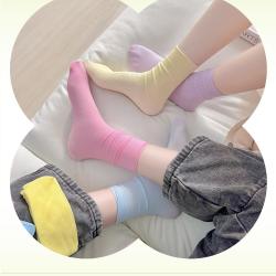 白糖年糕 袜子女白色冰冰袜春夏季薄款纯色冰丝jk天鹅绒 需要备注+任意搭配5双