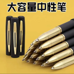 商务签字笔大容量中性笔0.5/0.7/1.0巨无霸笔芯办公书法黑色笔HD