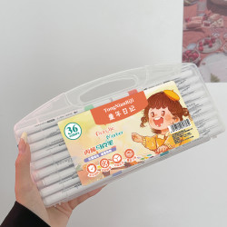 童年日记 可水洗儿童学生绘画丙烯马克笔（36色）
