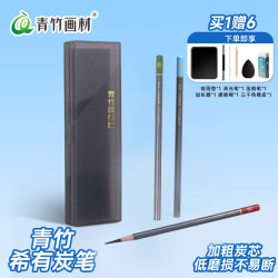 青竹画材 旗舰店青绿炭笔混合装软中硬碳