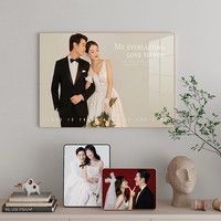 一面墙 相框摆台挂墙定制婚纱照放大儿童宝宝写真装裱水晶像框制作相片