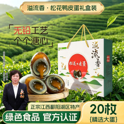 溢流香 溏心皮蛋变蛋松花蛋正宗无铅20枚1320克特大个