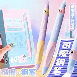 反转 钢笔礼盒墨囊热敏可擦钢笔摩易擦换囊练字热摩擦正姿晶蓝色黑色
