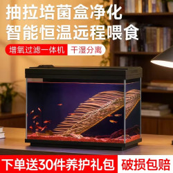 鱼乐多 三湖慈鲷鱼专用鱼缸家用客厅小型一体超白玻璃智能桌面溪流缸造景