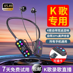 麦拉森 通话变声无线蓝牙耳机K歌耳返直播带麦克风长续航10