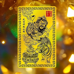 武财神赵公明蛇年五路文化金色卡男女随身寓意吉祥贴纸