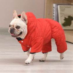脆调 法斗专用狗狗衣服秋冬款棉服巴哥斗牛犬四脚冬季加厚保暖冬天棉衣