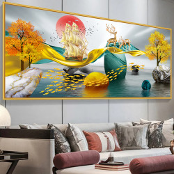 客厅家和万事兴贴画自粘沙发背景装饰画自贴壁画墙画