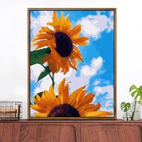 向阳而生向日葵|真心数字油画diy填色涂色风景自绘填充油彩画向阳