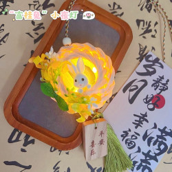 竹编平安扣车挂复古风铃饰品手工灯笼送古风女友礼物