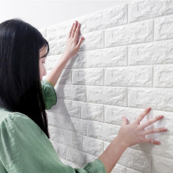 3D立体自粘墙纸客厅房间贴纸家用防潮卧室贴加厚防撞墙贴