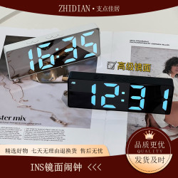 北欧风电子数字时钟闹钟LED灯桌面摆件
