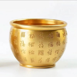 黄铜米缸铜制百福缸高档店铺家用冰箱摆件装饰品