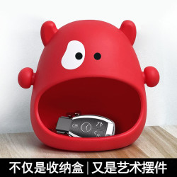 过年玄关门口放钥匙扣锁匙收纳盒摆件轻奢高档家居客厅鞋柜装饰品