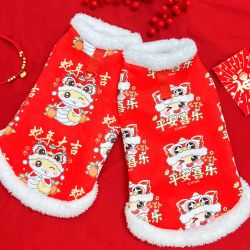 狗狗猫咪新年衣服迎蛇年泰迪比熊博美柯基小中大型犬宠物过年冬款