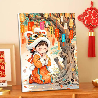 小小熊家|五代画板数字油画diy油画填涂色手工艺术卧室客厅装饰画