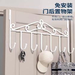 门后挂钩免钉壁挂架免打孔无痕帽子收纳衣服置物架客厅