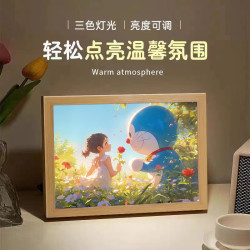 情侣熊情人节礼物灯光画氛围灯小夜灯客厅卧室装饰画桌搭送礼物