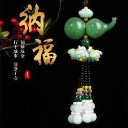 汽车挂件出入平安车载摆件车上后视镜高档貔貅吊坠精致装饰用品