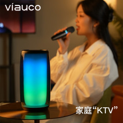 泛歌 K1无线蓝牙音响麦克风家庭户外K歌话筒炫彩音箱高音质唱歌