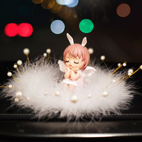 情侣安妮宝贝手工DIY珍珠羽毛垫百搭汽车中控车载摆件系列