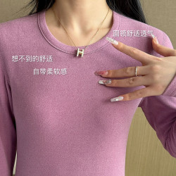 不挑包装磨毛贴片柔软长袖春秋冬款秋衣