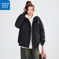 真维斯 秋冬男女新款加厚冬季工装短款保暖情侣潮流棉衣棉服外套