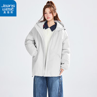 真维斯 棉服时尚连帽男女冬季加厚保暖情侣潮牌上衣服外套棉衣