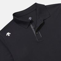 迪桑特 polo衫男女同款黑色长袖T恤秋季新款休闲运动外套