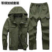 6534秋冬薄绒户外防水泼防寒挡风保暖车间工地工作服套装男女同款