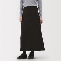限尺码：無印良品 MUJI 无印良品 女式弹力丝光斜纹A字半身裙