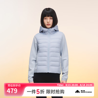 美力城 轻薄短款羽绒服2024保暖修身外套三防科技面料连帽户外运动风 蓝色 S 155/80A