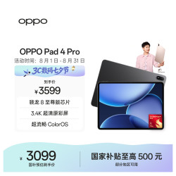 OPPO Pad 4 Pro 平板电脑（8GB、256GB、WiFi版、深空灰）