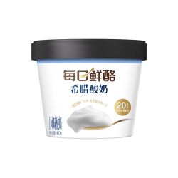 蒙牛 每日鲜酪0蔗糖厚酪乳 原味 400g*1杯 风味酸奶