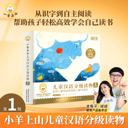 官方旗舰店 小羊上山儿童汉语分级读物全套50册第1+2+3+4+5级3-7岁识字卡幼小衔接教材全套幼儿园绘
