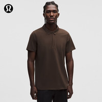 lululemon 男士 Luxtreme 前拉链 Polo衫 胡桃棕 L