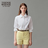 TEENIE WEENIE 【牛津纺刺绣】小熊衬衫时尚多巴胺女衬衣