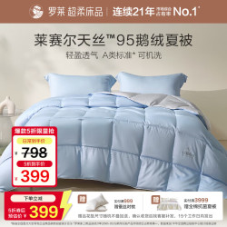罗莱生活 95%鹅绒A类可水洗天丝莱赛尔夏凉被 200cm*230cm