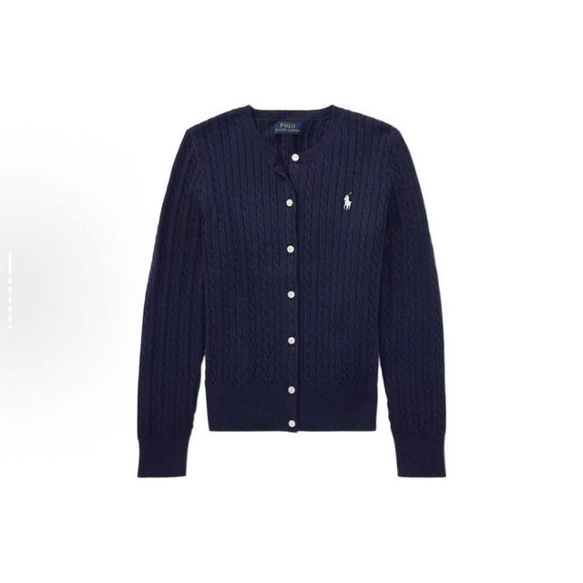 RALPH LAUREN 小马刺绣针织运动开衫