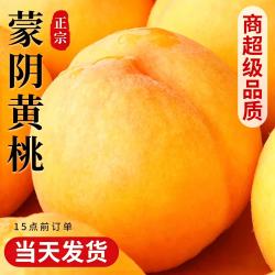 山姆大叔 山东蒙阴黄桃黄金蜜毛桃油桃脆甜桃子水果礼盒 5斤装净重4.5 S+级甄选果｜单果100-150g爆甜多汁